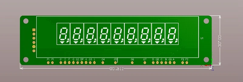 E& M 9*7 бит VFD дисплей цифровой номер экран панель SCM вакуумный флуоресцентный последовательный порт графический ЖК-модуль