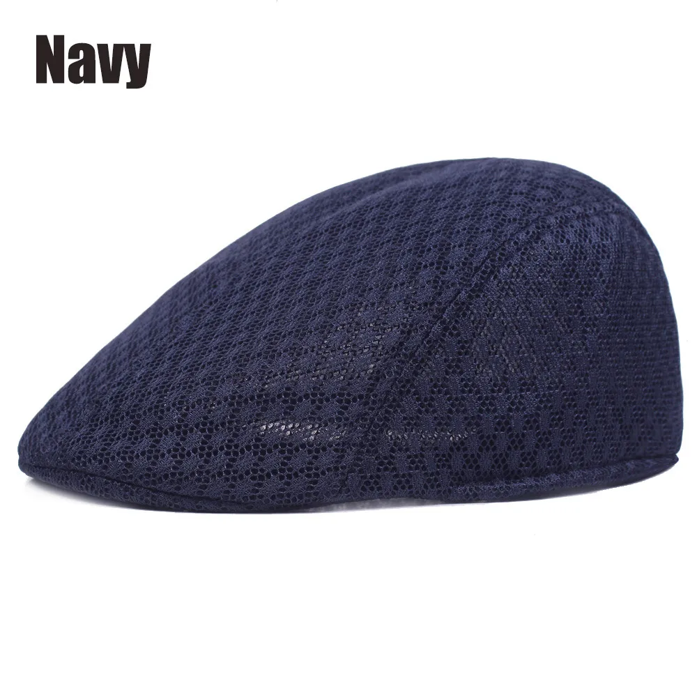 Navy RoxCober, высококачественные однотонные дышащие береты, смесь хлопка, плоская кепка для мужчин и женщин, Классическая Кепка Newsboy, s берет с козырьком, шапка - Цвет: Navy
