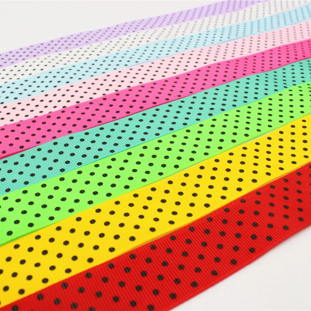 1653010F1 бесплатная доставка 1 &quot(25 мм) корсажная лента черный горошек печатные