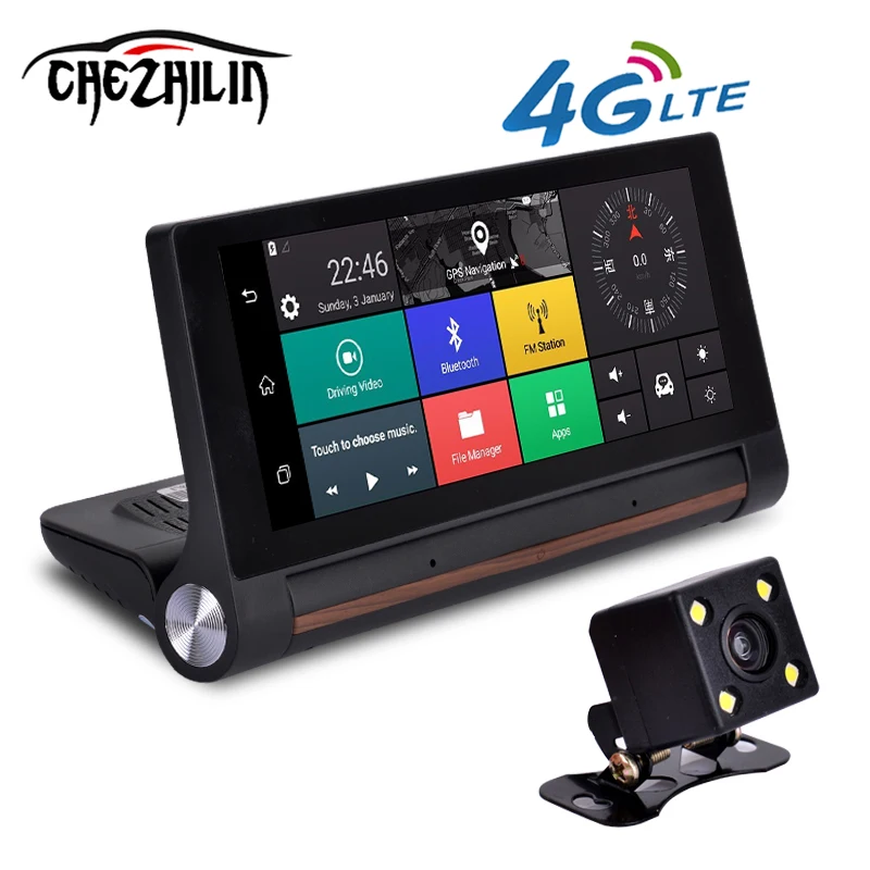 Chezhilin 6 86 4G Автомобильная камера DVR заднего вида Android 5 0 GPS Bluetooth FM WIFI двойной