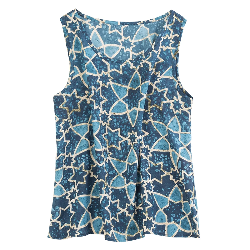 Майка женская шифоновая с принтом брендовая Повседневная Свободная майка