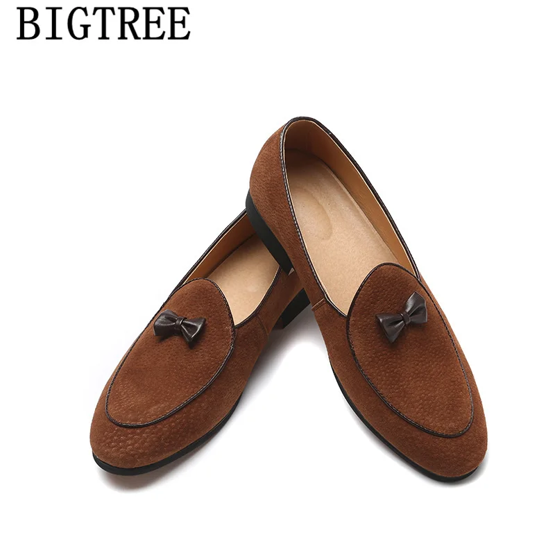 Туфли мужские классические замшевые элегантные Мокасины итальянская Брендовая