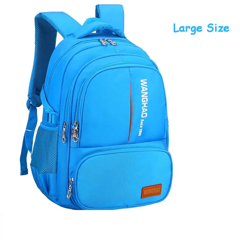 Large Blue Новые рюкзаки, детские школьные ранцы для мальчиков и девочек, Большой Вместительный Школьный рюкзак, водонепроницаемый ранец, Детская сумка для книг mochila - Цвет: Large Blue