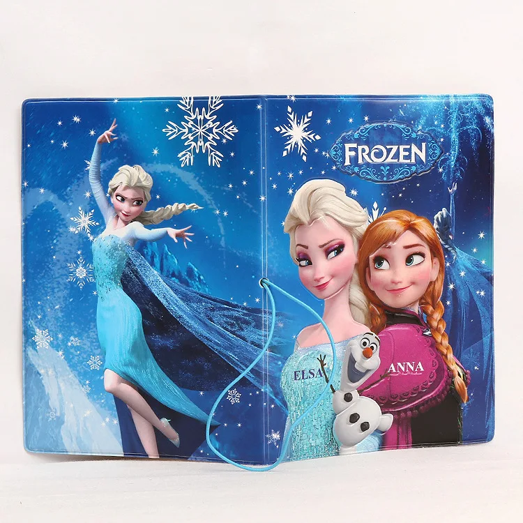 Disney New Frozen Elsa Anna стерео держатель для карт набор паспорта 3D ID карт|Держатели и