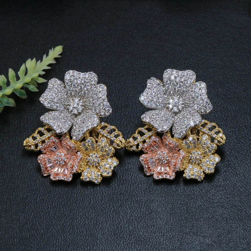 Модные ювелирные изделия Lanyika изящные серьги в виде цветов толпы гвоздики с