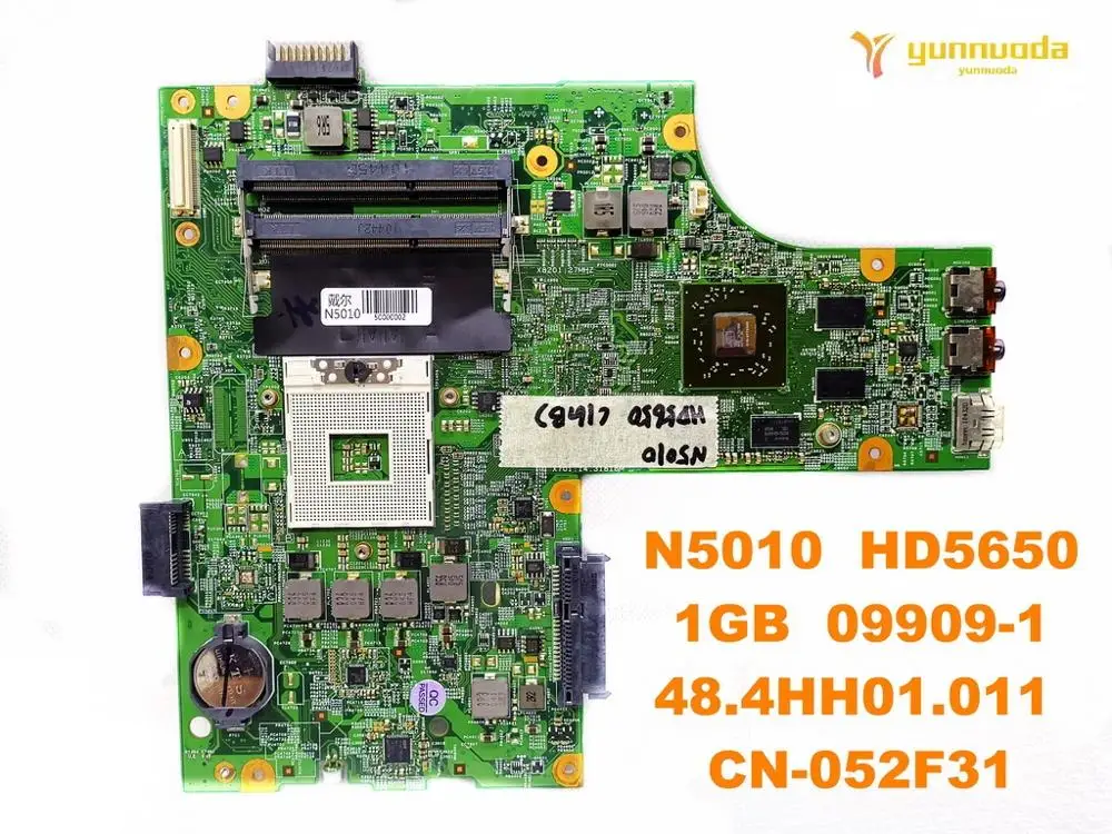 Оригинальный Для DELL N5010 Материнская плата ноутбука HD5650 1 ГБ 09909 48.4HH01.011 CN 052F31