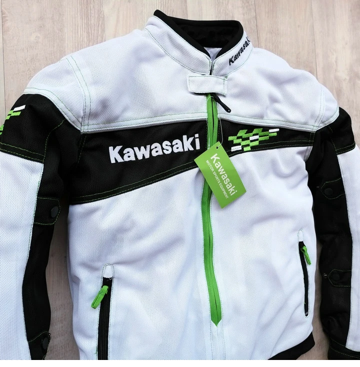 Новая мотоциклетная куртка Kawasaki на весну и лето года, дышащая сетчатая локомотивная куртка для вождения