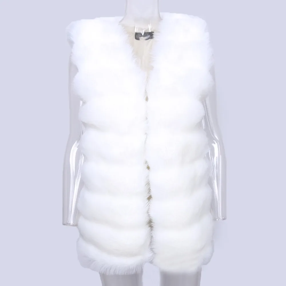 Женский меховой жилет зимний теплый из лисьего меха верхняя одежда|Куртки