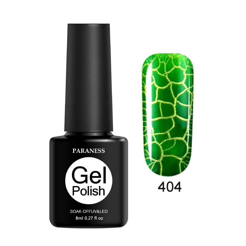 Paraness Fashion Lucky Soak Off 3D Гель-лак для дизайна ногтей ноготь с эффектом трещин лак Crackle UV Гель-лак 8 мл 12 цветов нужна Светодиодная лампа для ногтей - Цвет: 404