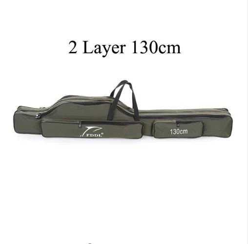 2 Layer 130cm FDDL 120/130/150 см Холст сумка для рыбалки на открытом воздухе Складная удочка Сумка-переноска с изображением морских рыб и полюс намоточный сумки для хранения Чехол Pesca - Цвет: 2 Layer 130cm
