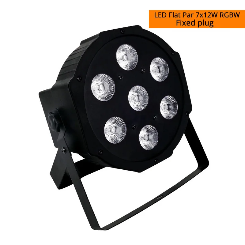 Fixed Plug LED 7x12W 10 шт./лот светодиодный Par 7x18 Вт свет RGBWA+ УФ 6IN1 дежурное освещение dmx мощность в вход/выход профессии для Disco диджеев вечерние клубов ночных клубов - Цвет: Fixed Plug LED 7x12W
