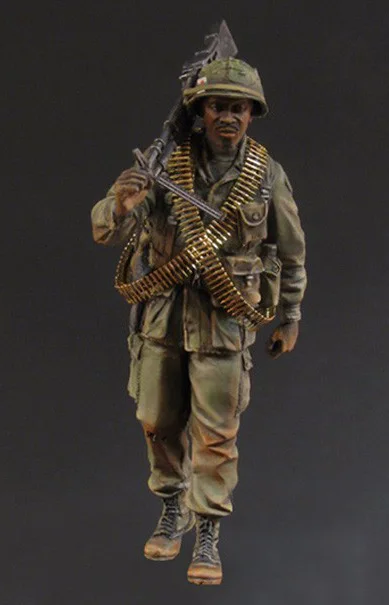 1/35 шкала resin смола фигура Вьетнамки войны США стрелы пулеметчик