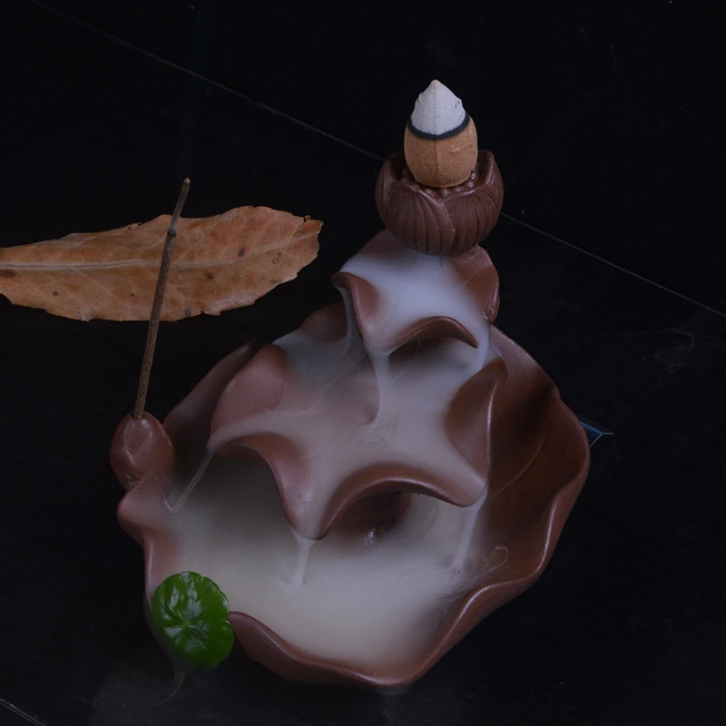 Креативная домашняя декоративная печь для ароматерапии Lotus Smoke керамический с