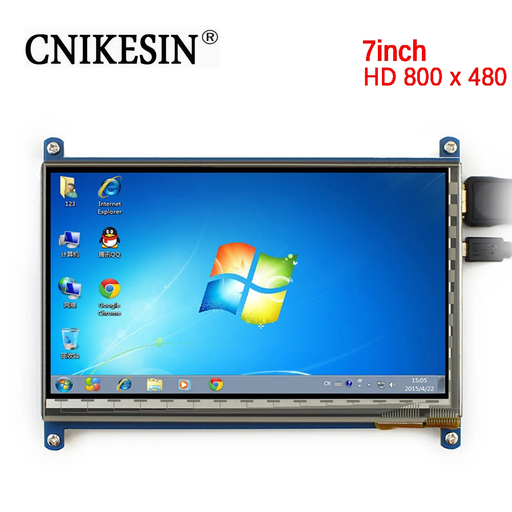 CNIKESIN 7 дюймов ЖК-дисплей Сенсорный экран Дисплей для малиновый пирог HDMI HD BB Черный