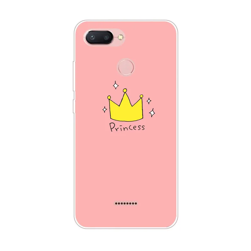 xiaomi redmi 6 Case Silicon Joy crown cartoon Painting Soft TPU Back Cover for protect Phone cases |