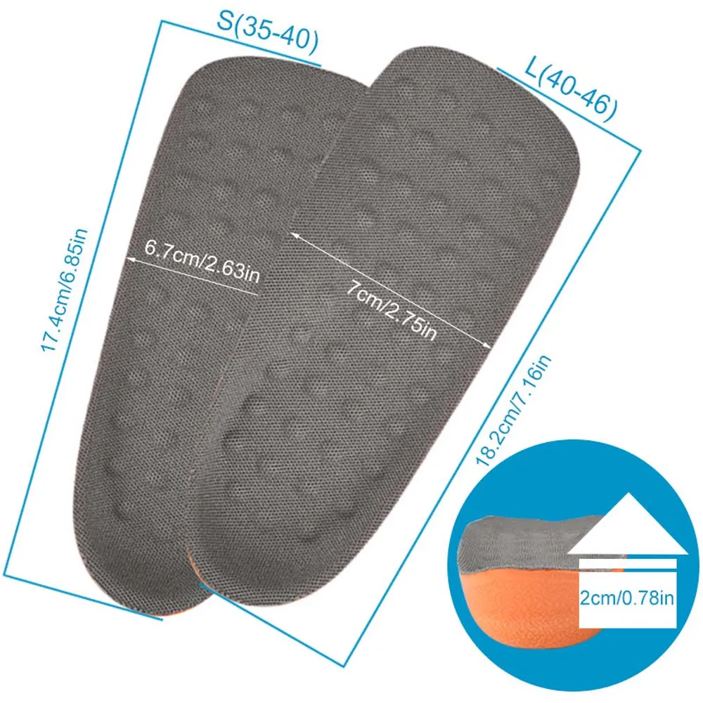 Стельки из джинсовой искусственной кожи невидимые стельки для увеличения роста 2