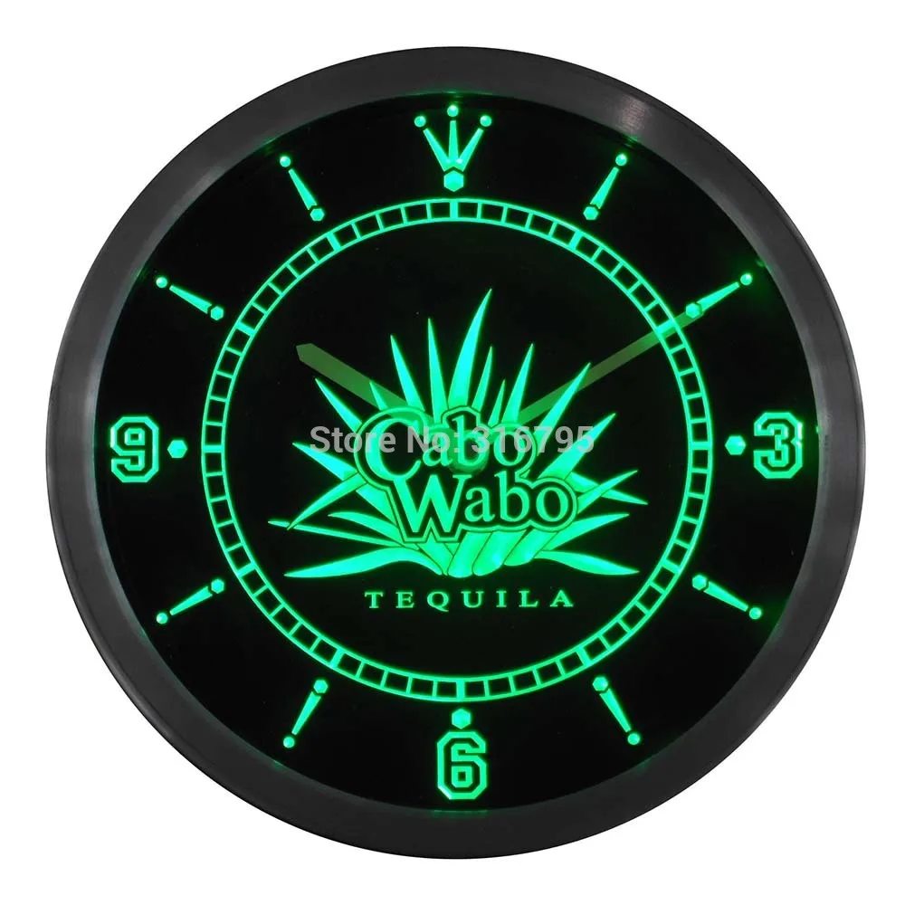 Неоновые светодиодсветодиодный настенные часы nc0112 Cabo Wabo|wall clock|led wall clockclock clock |
