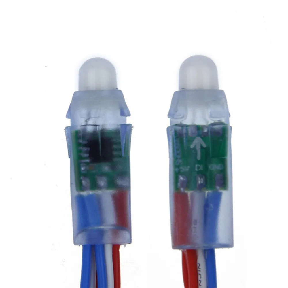 100 шт. DC5V 12 мм WS2811 пиксель rgb led модуль IP68 водонепроницаемый полноцветный