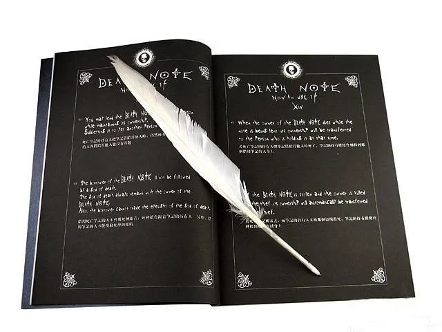 Аниме тетрадь смерти записная книжка в виде фигурки и гусиное перо набор
