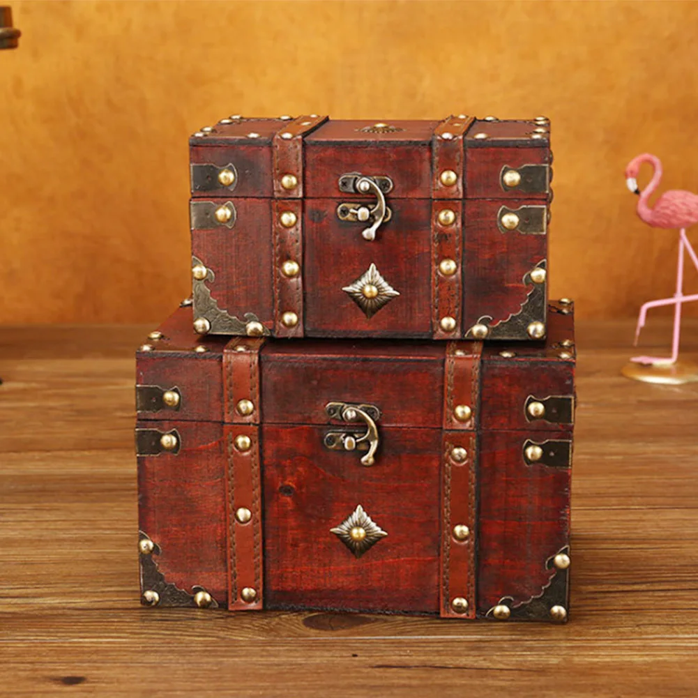 Канцелярские Винтаж шкаф коробка для хранения Запираемый многослойный