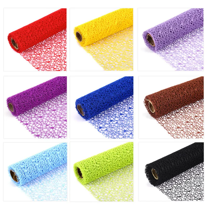 DIY цветок подарочная оберточная бумага упаковка креповая s сетка ручной работы