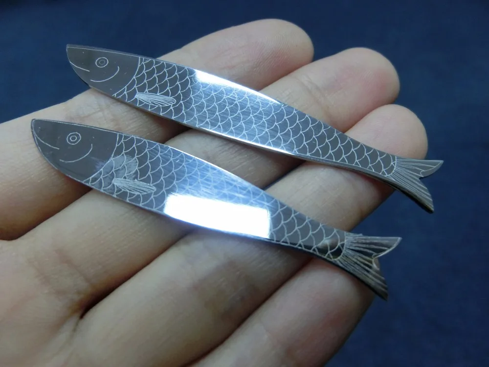 SHANH ZUN 20 Pcs Fish Design Metal Collar Stays in 2 Glass Bottles 2.2&quot/ 2.5&quot | Украшения и аксессуары