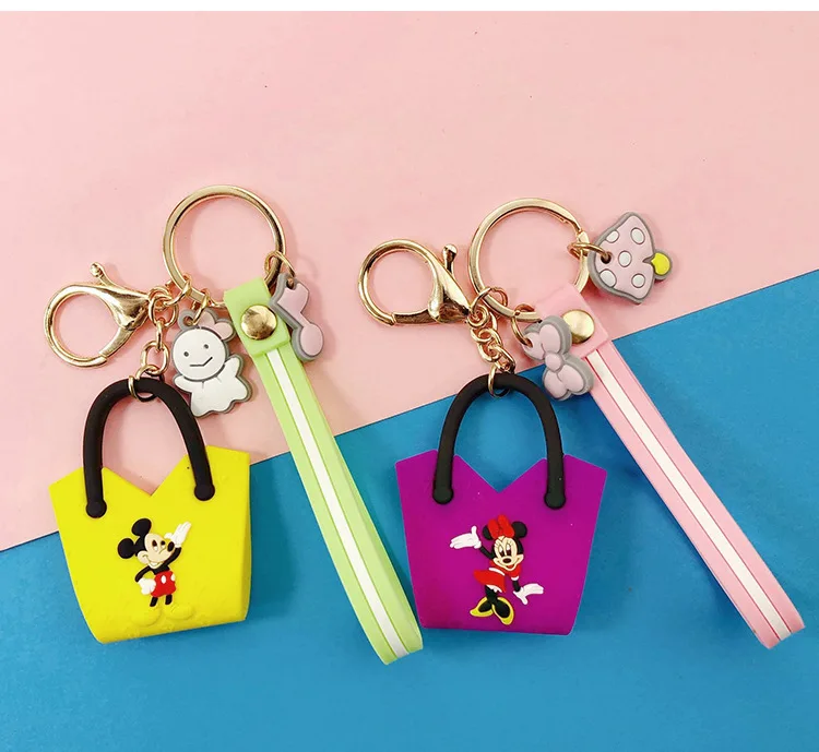 Disney Микки Маус плюшевый брелок мультфильм меховой шарик-Подвеска сумка аксессуары ПВХ двухсторонняя кукла-подвеска вечерние подарок сувенир