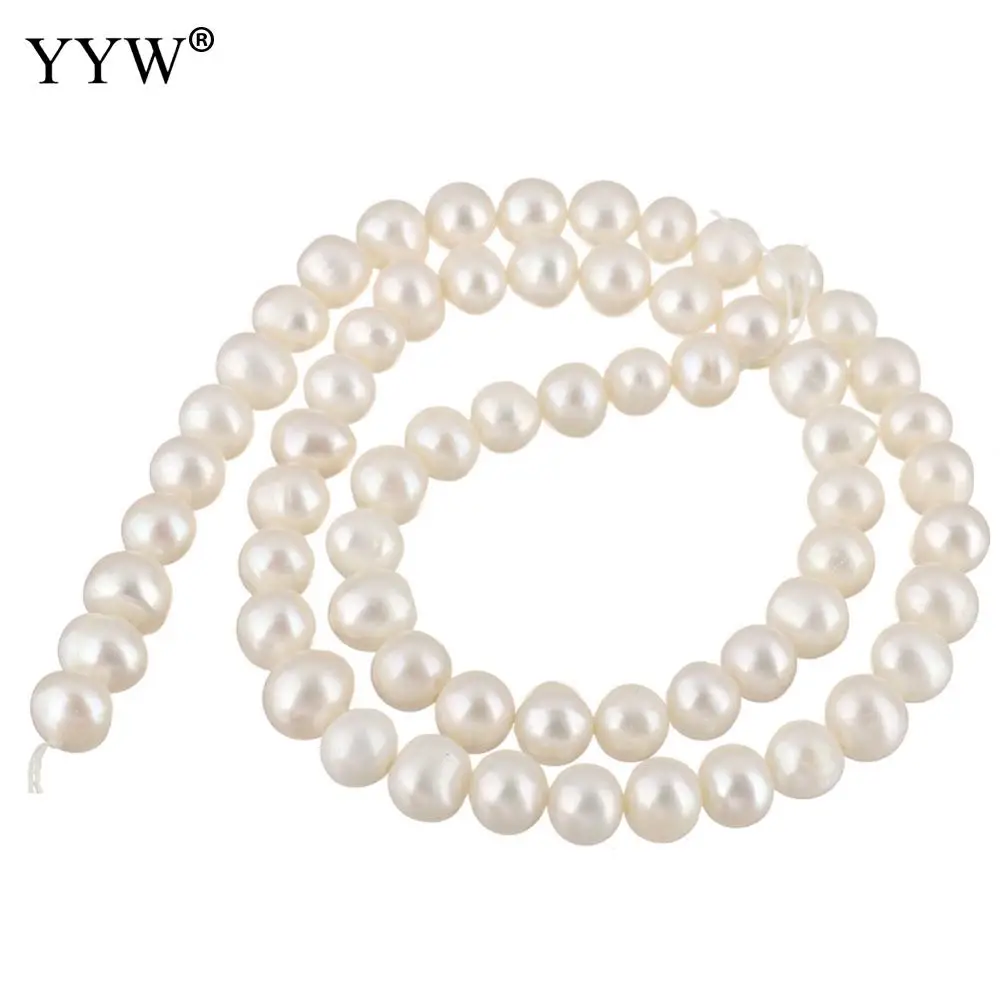 

High Quality Cultured Potato Freshwater Pearl Beads Natural White 6-7mm Approx 0.8mm Sold Per Approx 15 Inch Strand