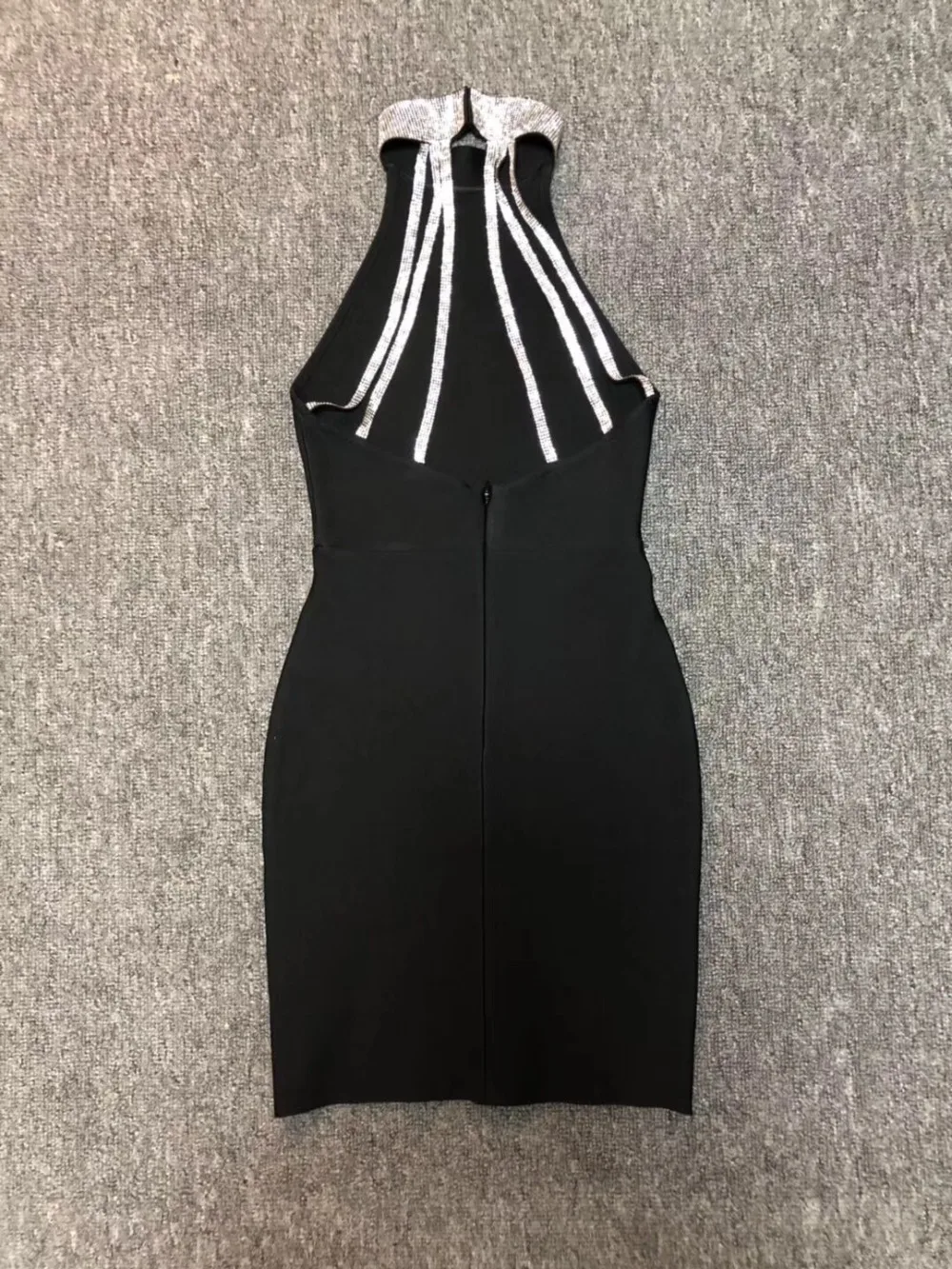 High Quality Black Sleeveless Backless Off The Shoulder Rayon Bandage Dress Homecoming Party | Женская одежда
