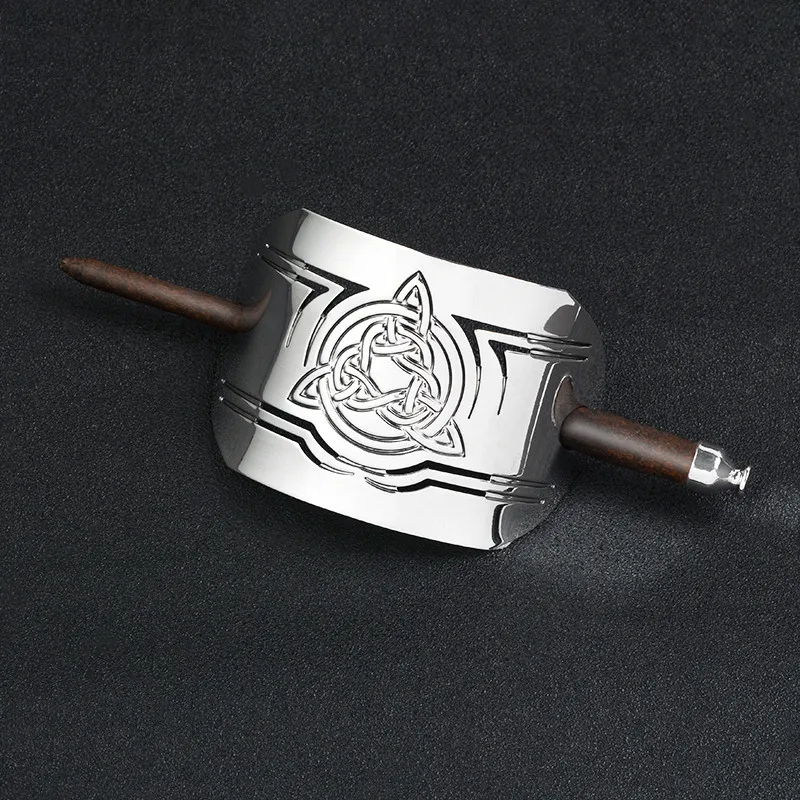 Viking ювелирные изделия для волос, заколка для волос, узел, спиральная металлическая и woord палочка, аксессуар, прическа для женщин