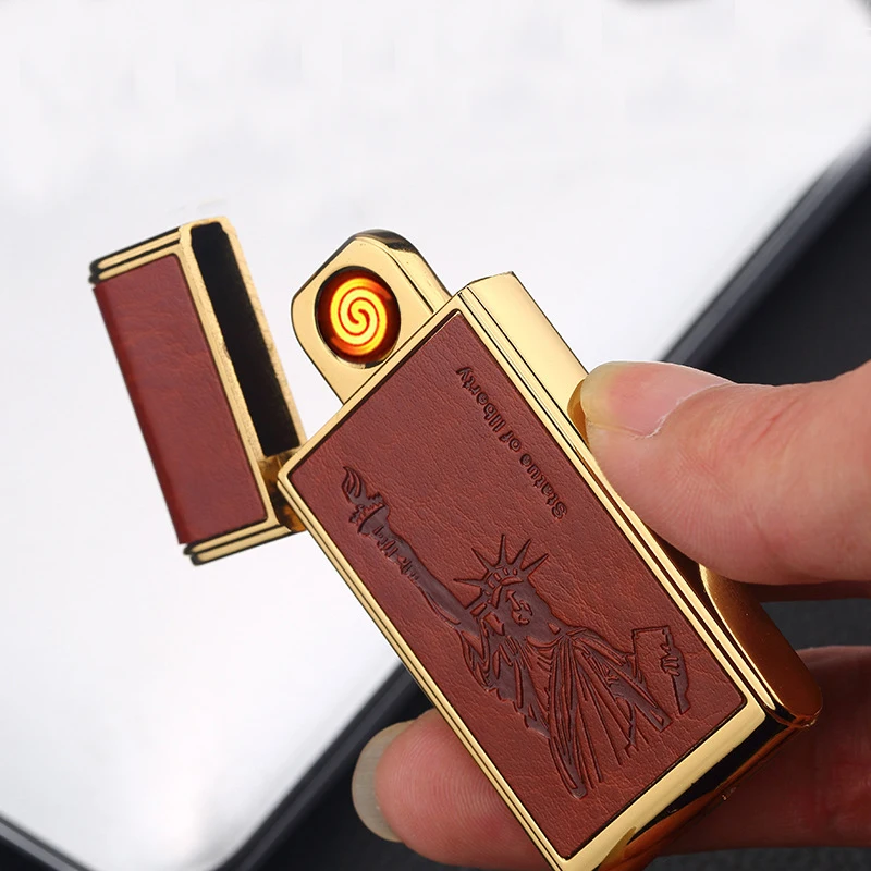 2019 Новинка Longda 237 кожа креативный двухсторонний прикуриватель USB индивидуальная