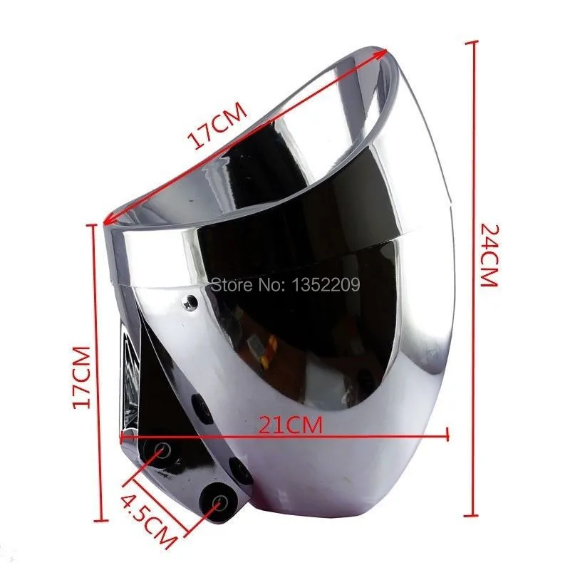 

6.5" Chrome Bullet Headlight For Harley Cruise Honda Steed Shadow Motorcycles