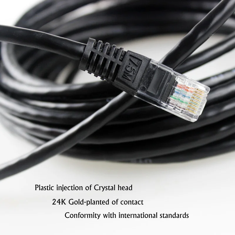 7 5 м 24 футов UTP CAT5E кабель 24AWG * 4 P RJ45 пластиковый впрыск 8P8C 100 МГц Перемычка оптовая