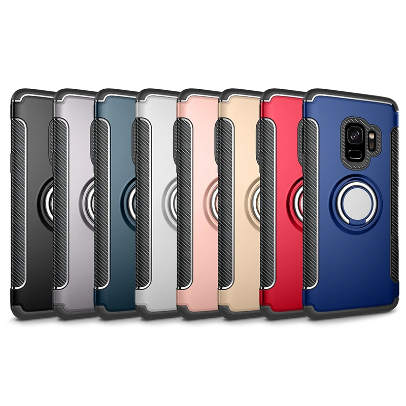 Противоударный мягкий чехол для samsung Galaxy S8 S9 Plus S7 Edge J3 J5 J7 Pro J2 Prime автомобильный держатель Магнитный чехол с кольцом