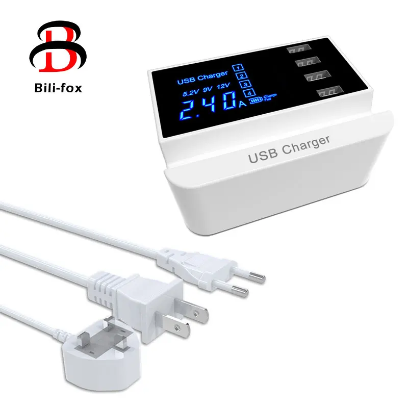 Многофункциональная зарядная станция usb для телефона планшета быстрая 4 порта