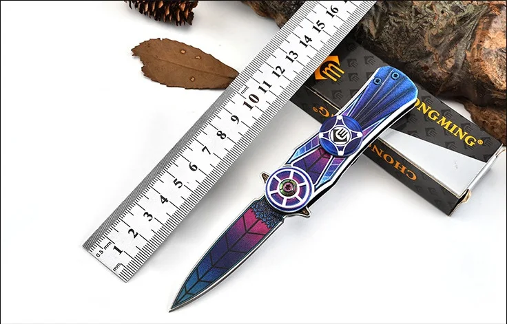 16cm size purple 16-20 см Высокое качество нержавеющий нож Спиннер Игрушка антистресс Спиннер движения Мини Спорт Открытый Спиннер подарок для взрослых d10 - Цвет: 16cm size purple