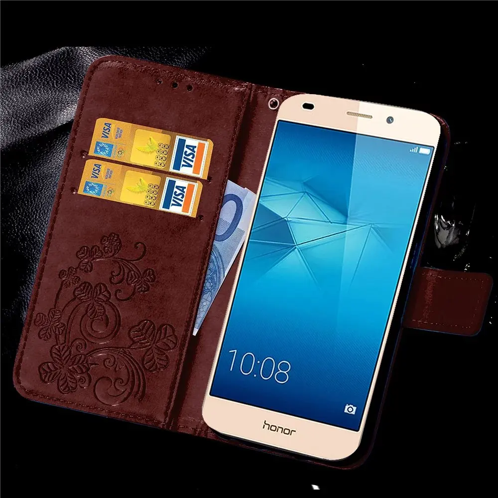 Люкс Ретро Кожа Откидная Крышка Case Для Huawei Honor 5C honor 5 c Бумажник Телефон Мешок Coque С