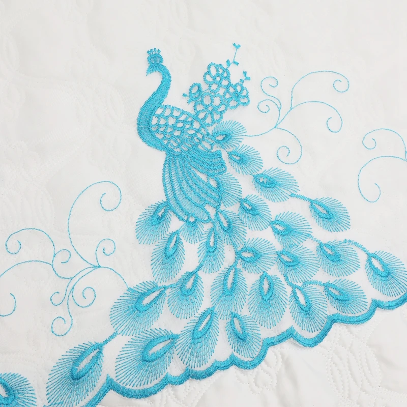 Короткие Шторы с вышивкой в виде перьев павлина отвесный тюль для дома Гостиная