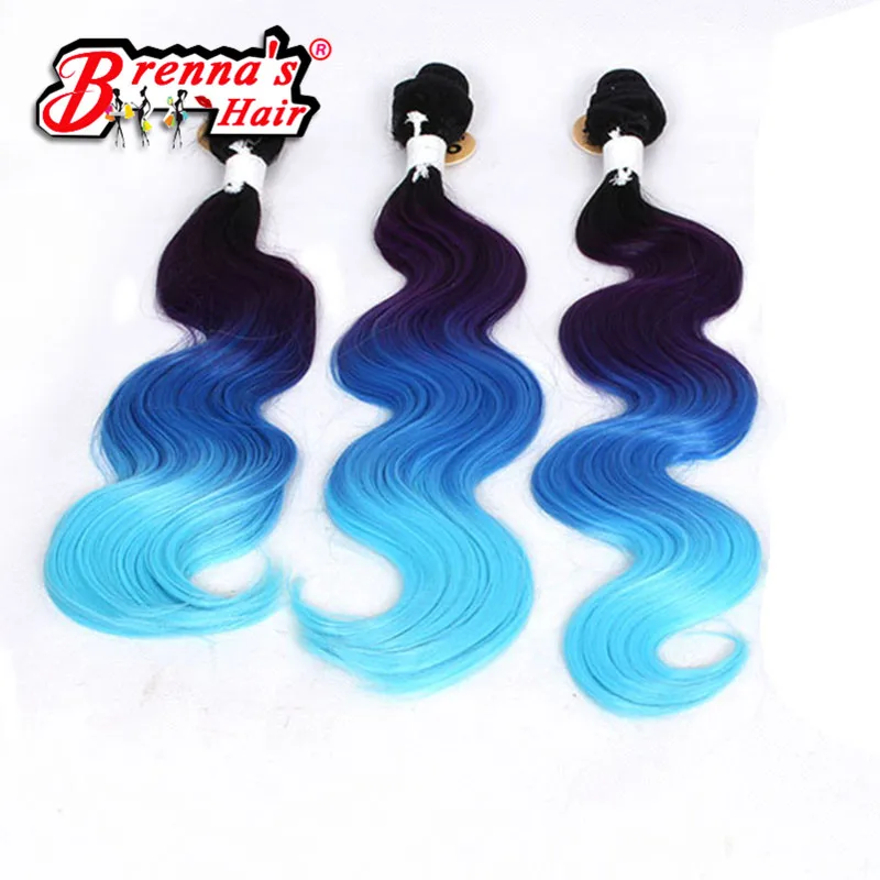 Eunice волосы 22 &quotСинтетические объемные волнистые пучки волос Ткачество три тона