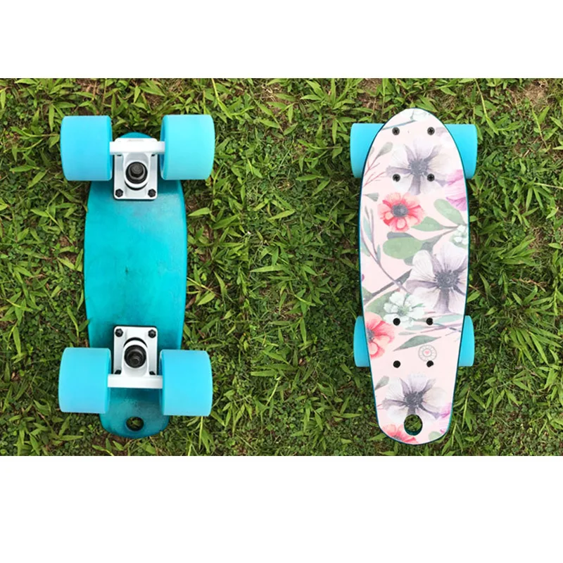 Мини 17 дюймов рыбы скейтборд клен профессиональный Longboard скейтборды полный для