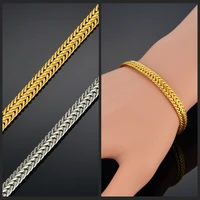 2022 cm gold color chain link bracelet for menwomen jewelry wholesale boho figaro gold chains link bracelet vintage pulseras