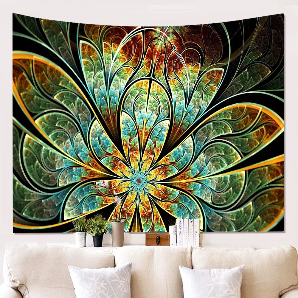 Новый гобелен с психоделической мандалой для пляжа 200 см индийский пляжный