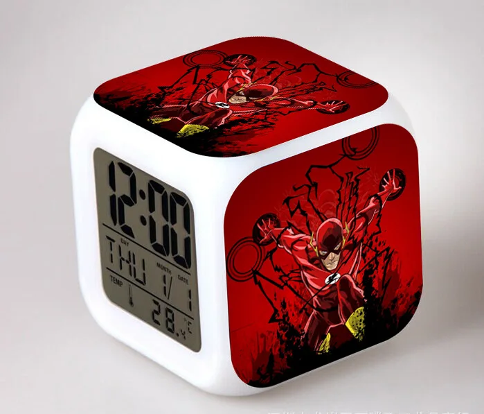 Флэш мультяшный будильник детские игрушки Led reloj будильник, цифровой Электронные часы с будильником Пробуждение свет стол reveil wekker - Цвет: see chart