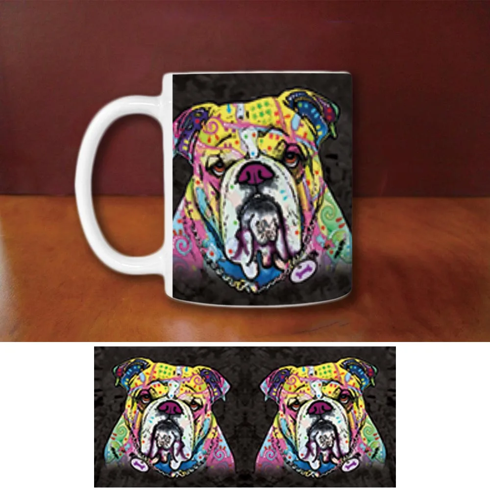 Модный бульдог золотистый ретривер кофейные кружки забавная собака креативные