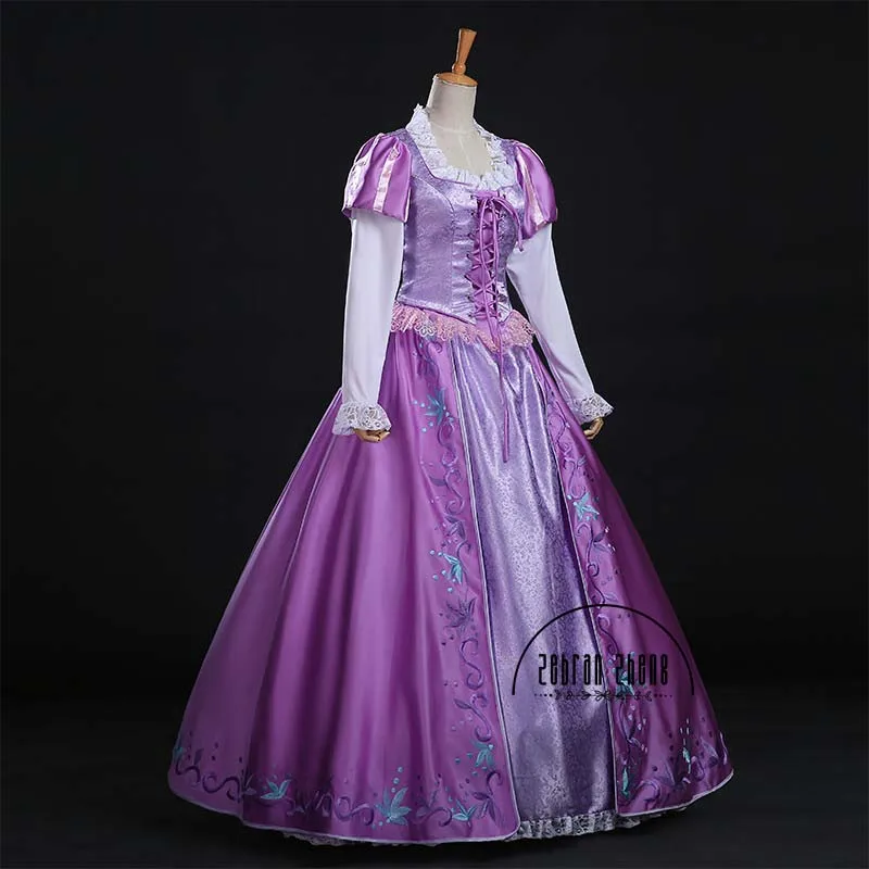 Новое прибытие запутанный Рапунцель Топ вышивка Косплей Костюм для взрослых