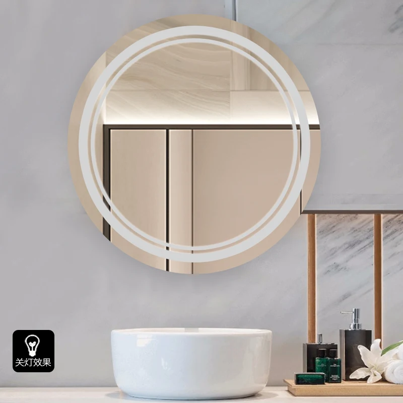 Салонная круглая светодиодная зеркальная настенная лампа для освещения ванных комнат, водонепроницаемая настенная лампа отеля