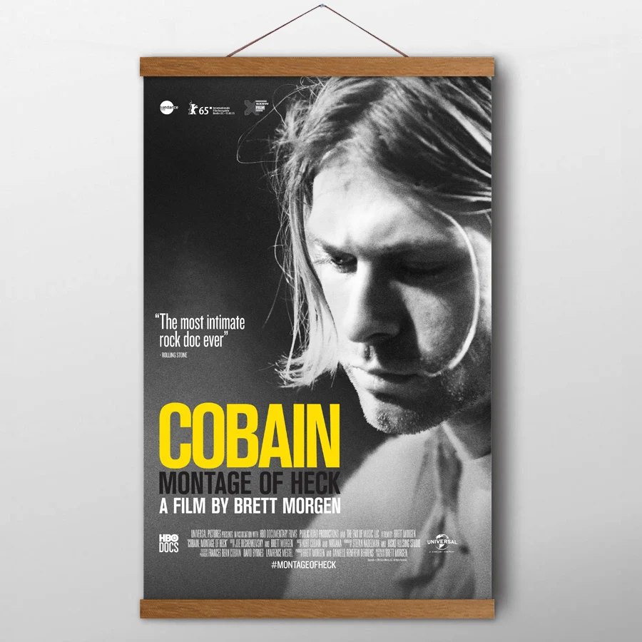 Wall Art Картины с твердой древесины Scrolls Kurt Cobain монтаж эту товарную позицию фильм