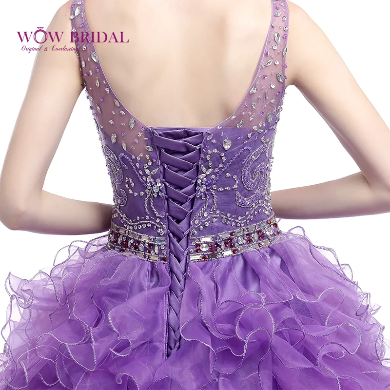 Wowbridal элегантное фиолетовое платье Кинсеаньера 2021 Совок с украшением в виде