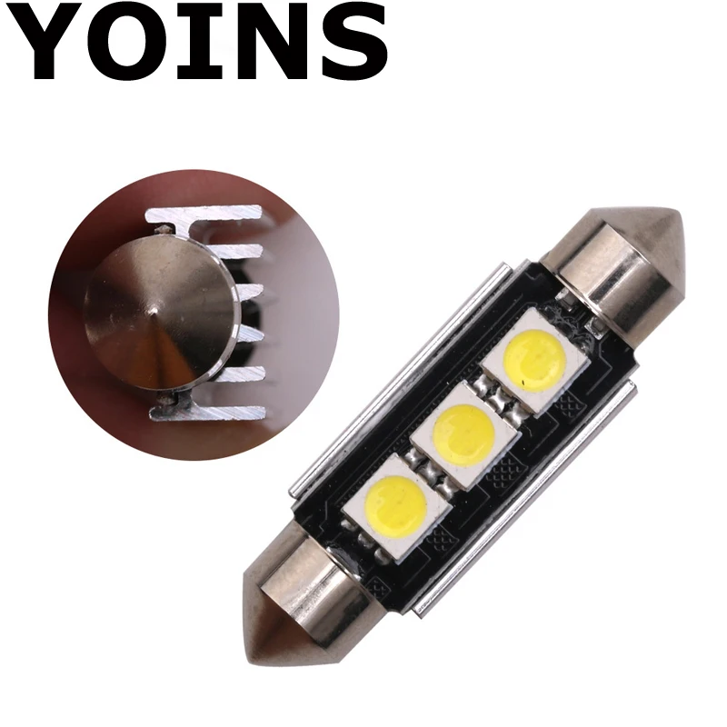 Новое поступление 36 39 мм 3 SMD 5050 LED без ошибок Купол гирлянда свет w теплоотвод