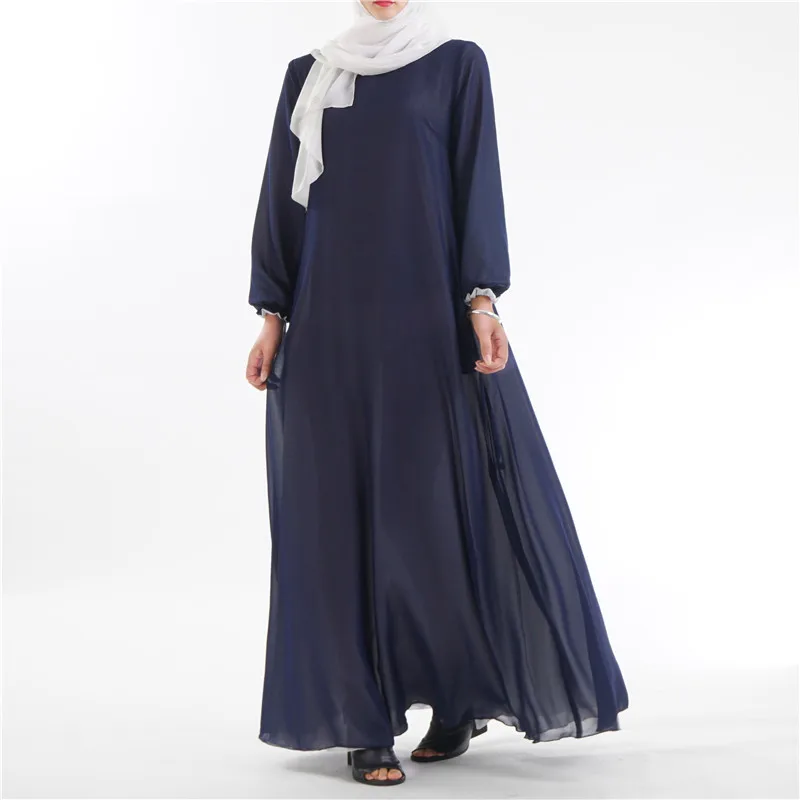 Abaya, Дубай, летнее шифоновое платье с наизнанку, два тона, популярное исламское платье с наизнанкой, мусульманская Двусторонняя одежда, быстрая
